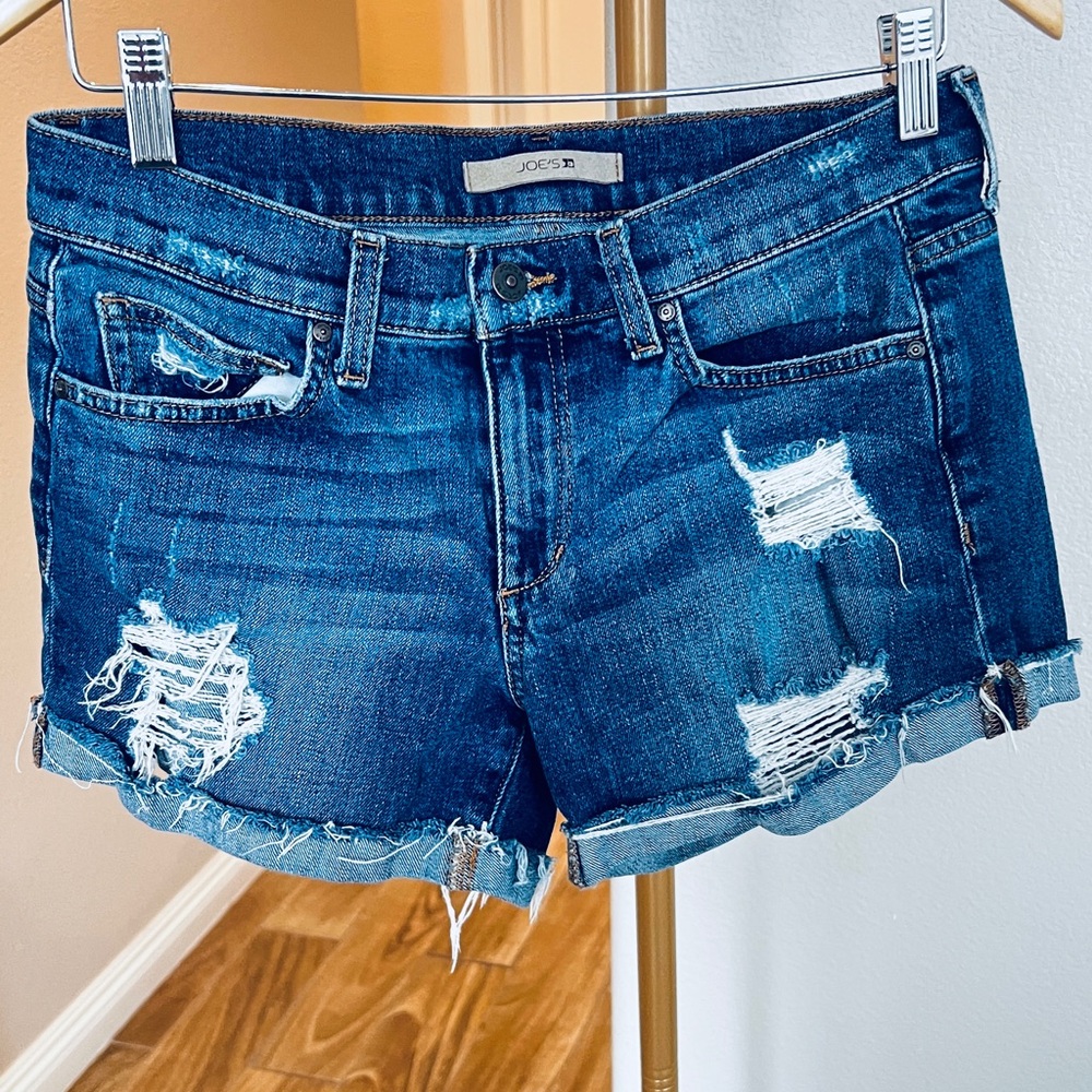 Joe's Jeans Distressed Blue Denim Shorts size 27